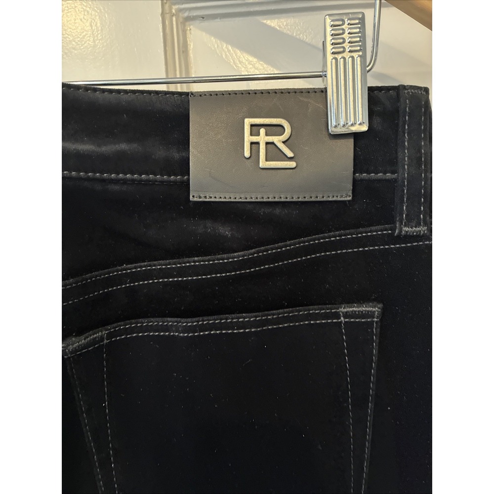 Ralph Lauren Collection 160 Flocked Coated Black Velvet Denim Jeans Sz 28 - Picture 11 of 16